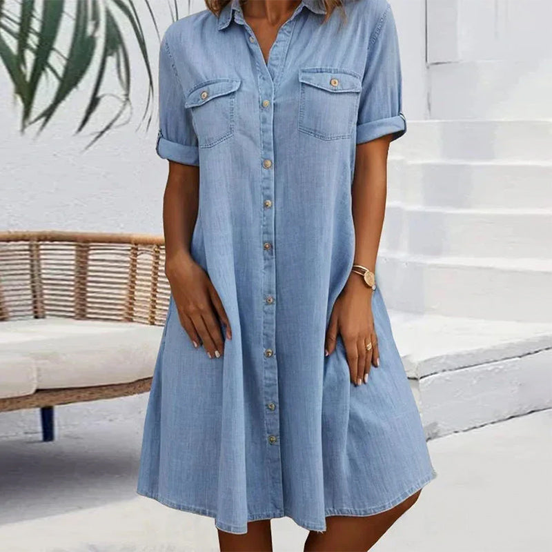 Elin™ | Sommerkjole med Lommer i Afslappet Stil