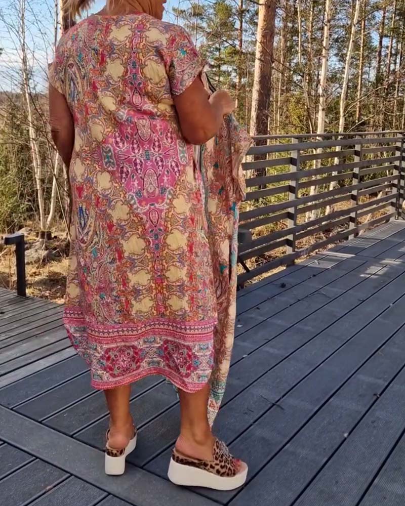 Aja™ | Afslappet mønstret sommerkjole