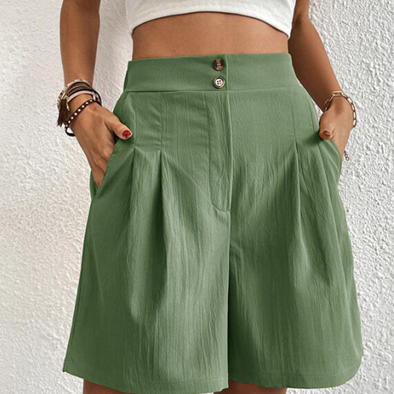 Idun™ | Stilfulde Højtaljede Plisserede Shorts