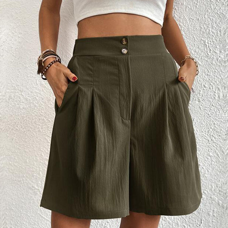 Idun™ | Stilfulde Højtaljede Plisserede Shorts