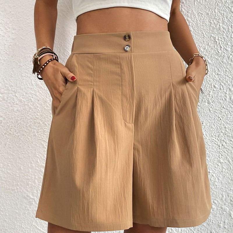 Idun™ | Stilfulde Højtaljede Plisserede Shorts
