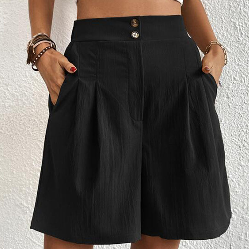 Idun™ | Stilfulde Højtaljede Plisserede Shorts