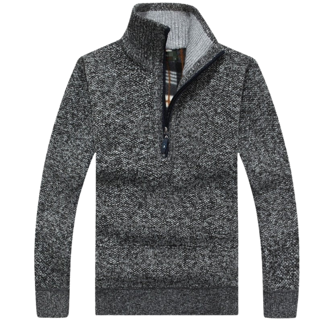 Lauritz™ | Fleece sweater med halvlængde lynlås.