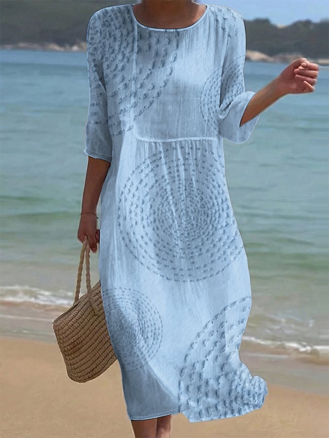 Sylvia™ | Løs afslappet sommerkjole med print