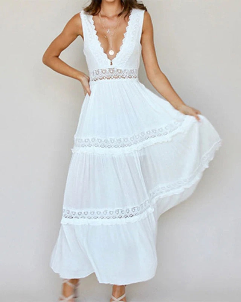 Kirstine™ | Fließendes rückenfreies Sommerkleid