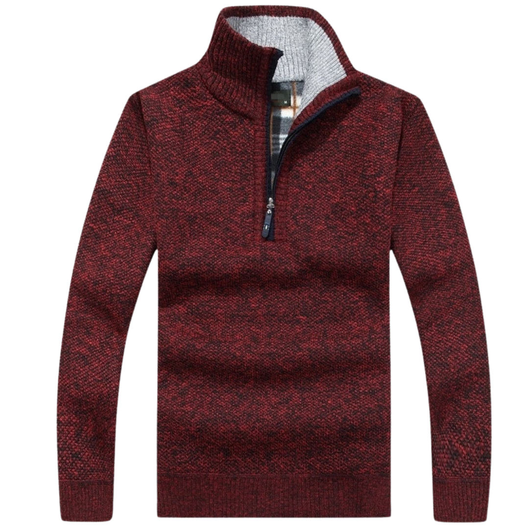 Lauritz™ | Fleece sweater med halvlængde lynlås.