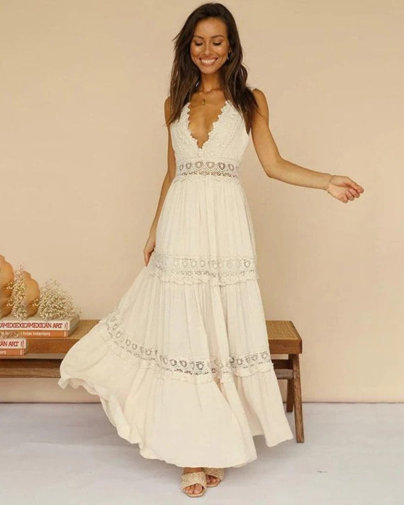 Kirstine™ | Fließendes rückenfreies Sommerkleid