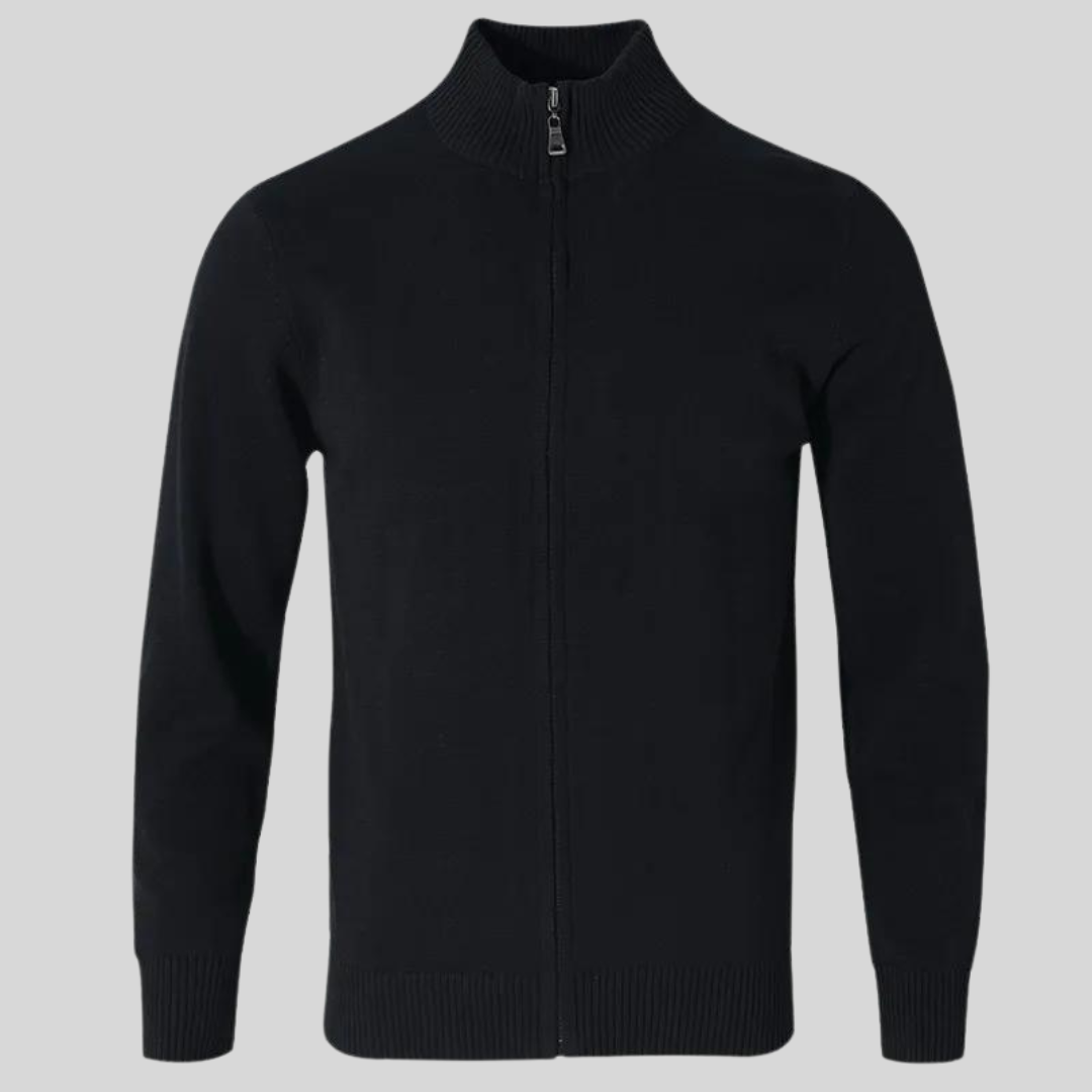 Tage™ | Cardigan med ribbet krave