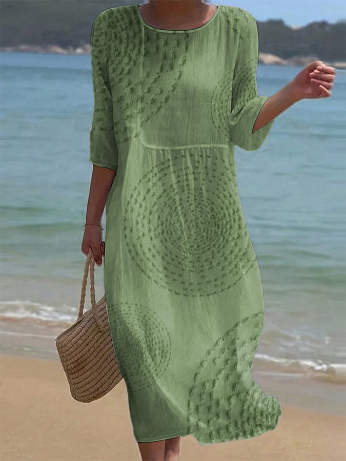 Sylvia™ | Løs afslappet sommerkjole med print