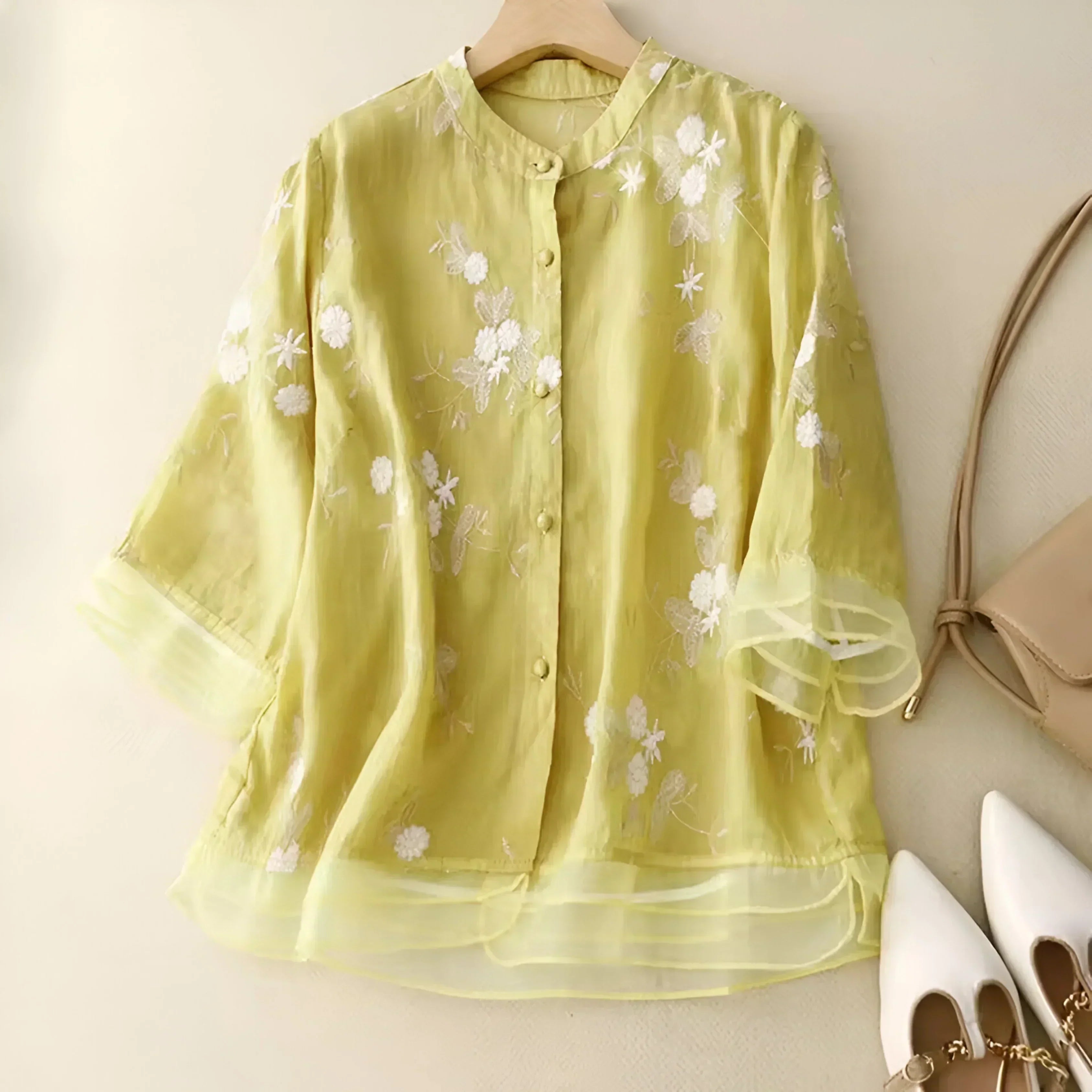 Emma™ | Let og Elegant Bomuldsbluse