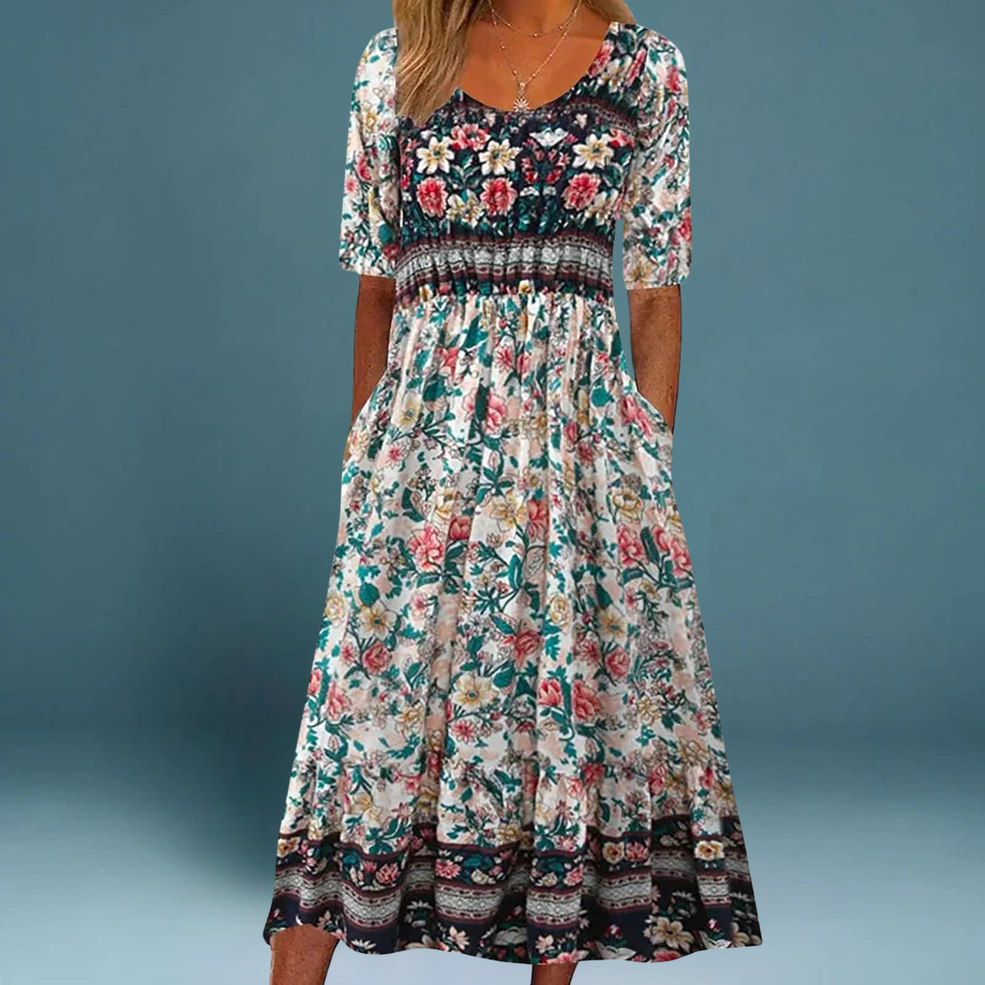 Solea™ | Boheme-inspireret sommerkjole med smukke prints