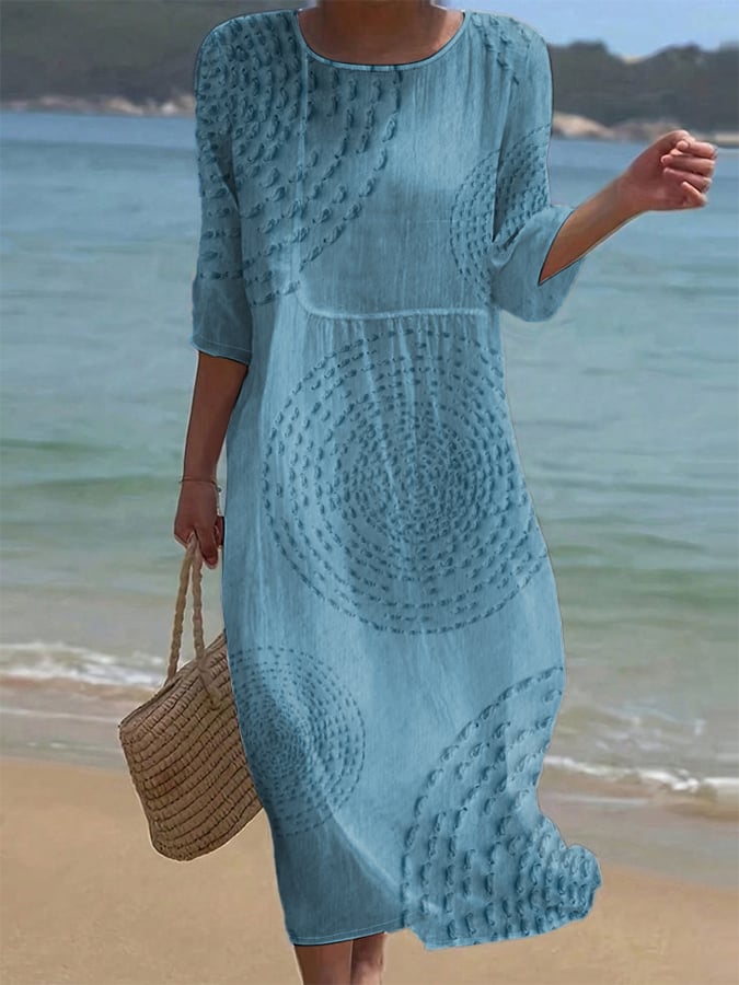 Sylvia™ | Løs afslappet sommerkjole med print