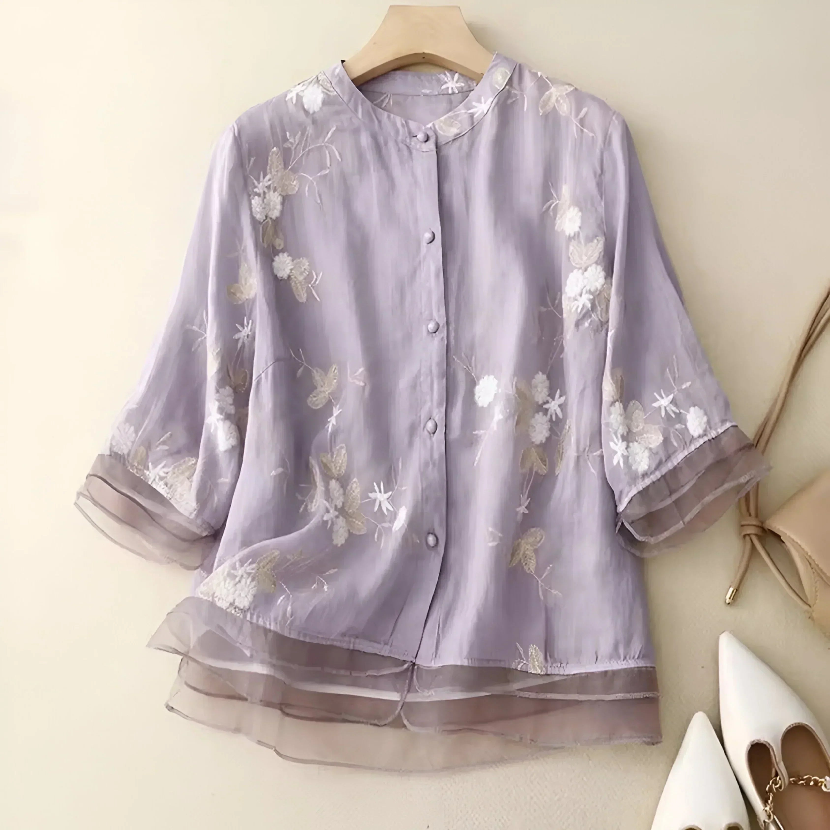 Emma™ | Let og Elegant Bomuldsbluse