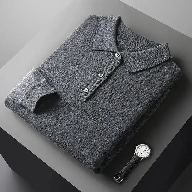 Hans™ | Langærmet poloshirt i kashmir