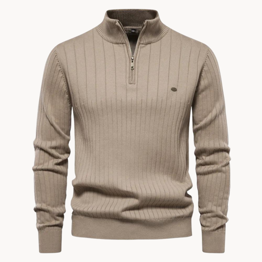 Fred™ | Sweater med kvart lynlås
