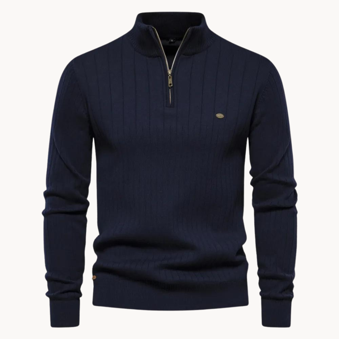 Fred™ | Sweater med kvart lynlås