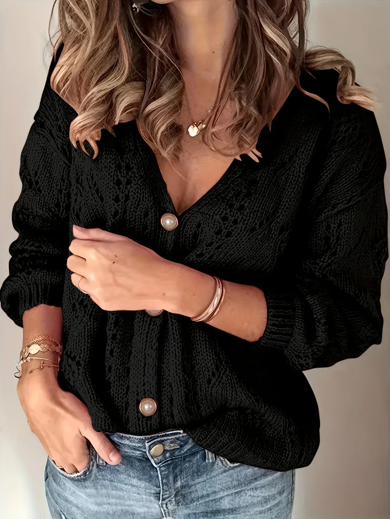 Frygtløs™ | Knappet Strikket Cardigan