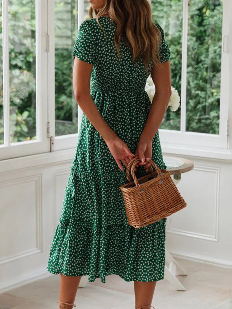 Anie™ | Vintage Sommerkjole med Romantiske Blomster