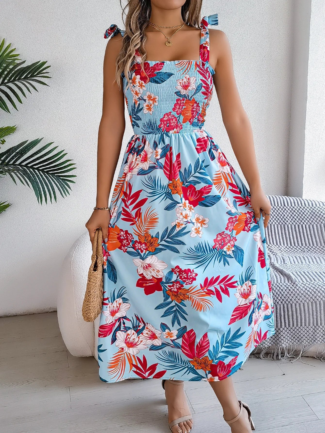 Loria™ | Elegant Sommerkjole med Blomsterprint