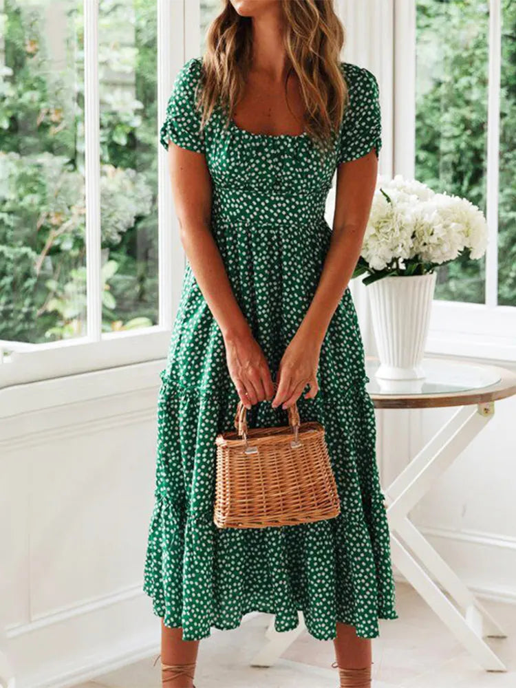 Anie™ | Vintage Sommerkjole med Romantiske Blomster
