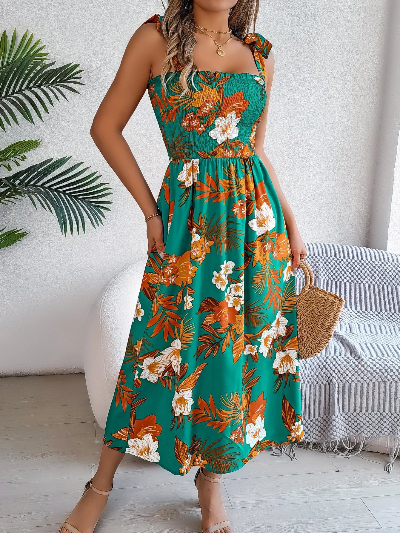 Loria™ | Elegant Sommerkjole med Blomsterprint