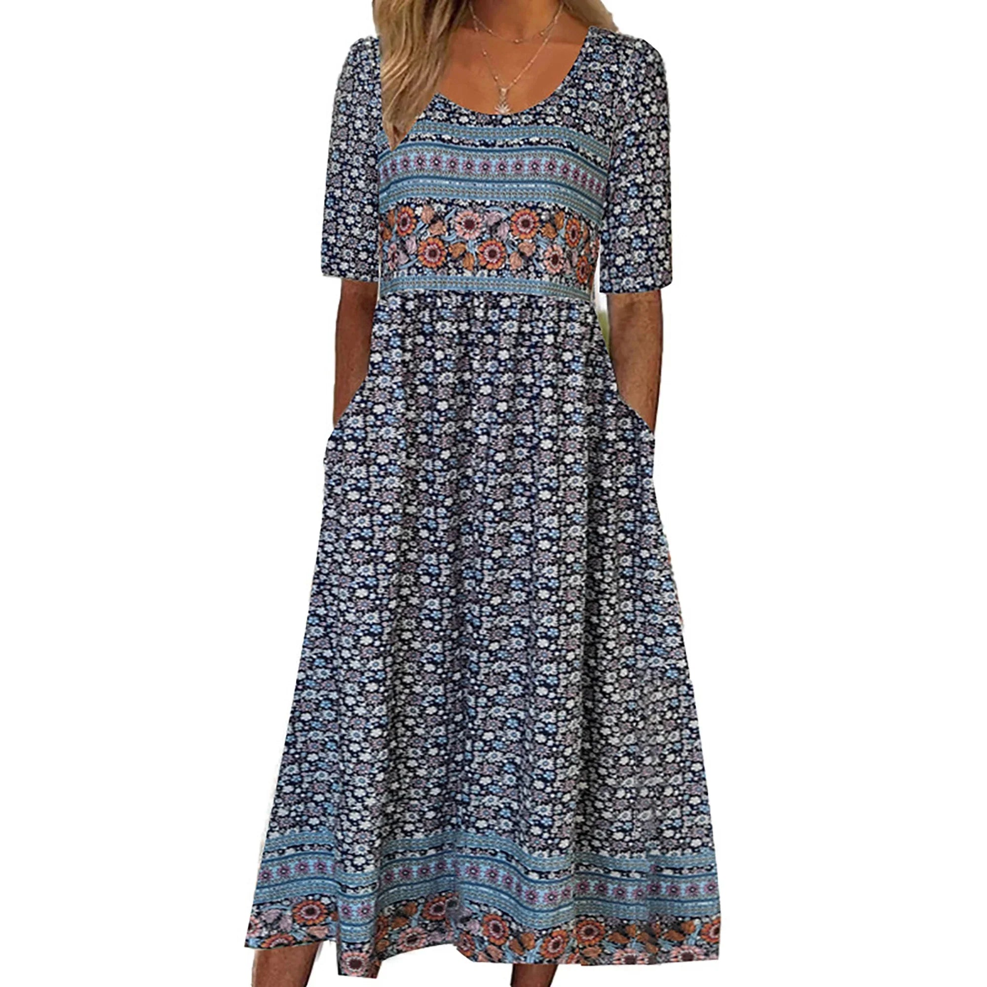 Solea™ | Boheme-inspireret sommerkjole med smukke prints