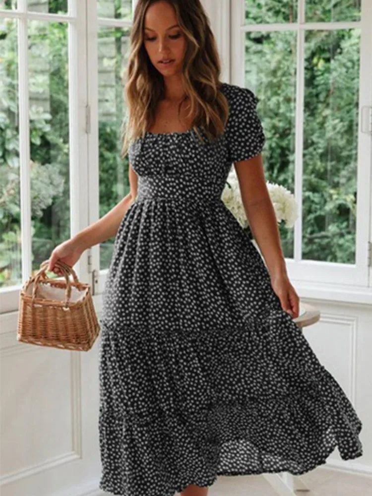 Anie™ | Vintage Sommerkjole med Romantiske Blomster