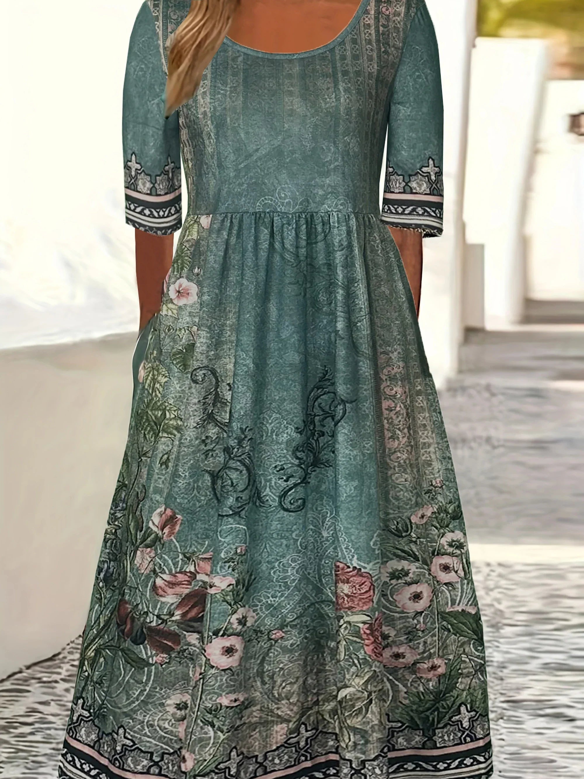 Solea™ | Boheme-inspireret sommerkjole med smukke prints