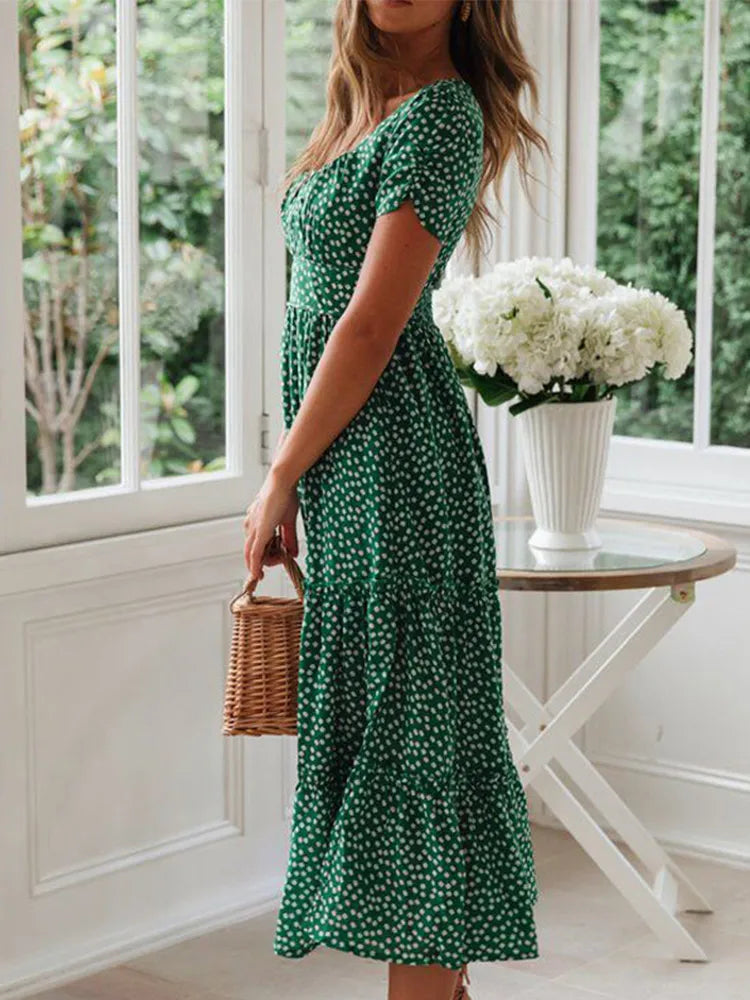Anie™ | Vintage Sommerkjole med Romantiske Blomster