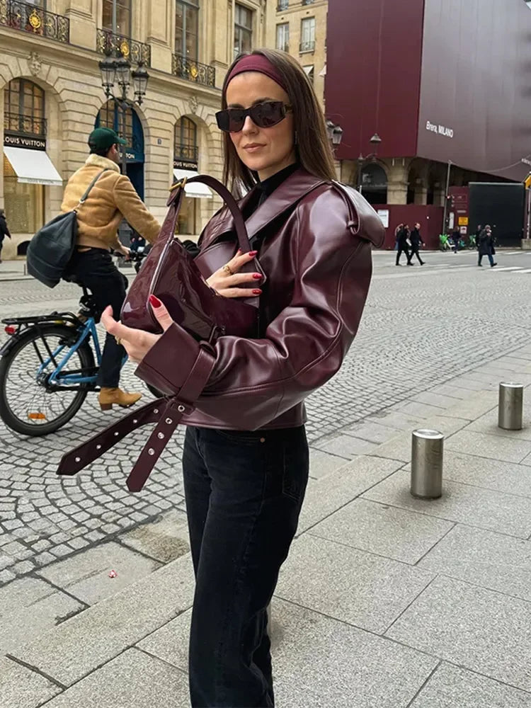 Deena™ | Smuk Læderjakke