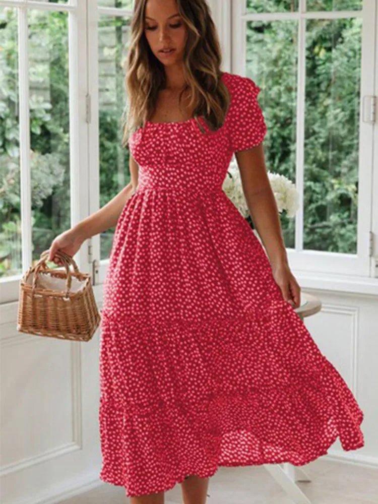 Anie™ | Vintage Sommerkjole med Romantiske Blomster