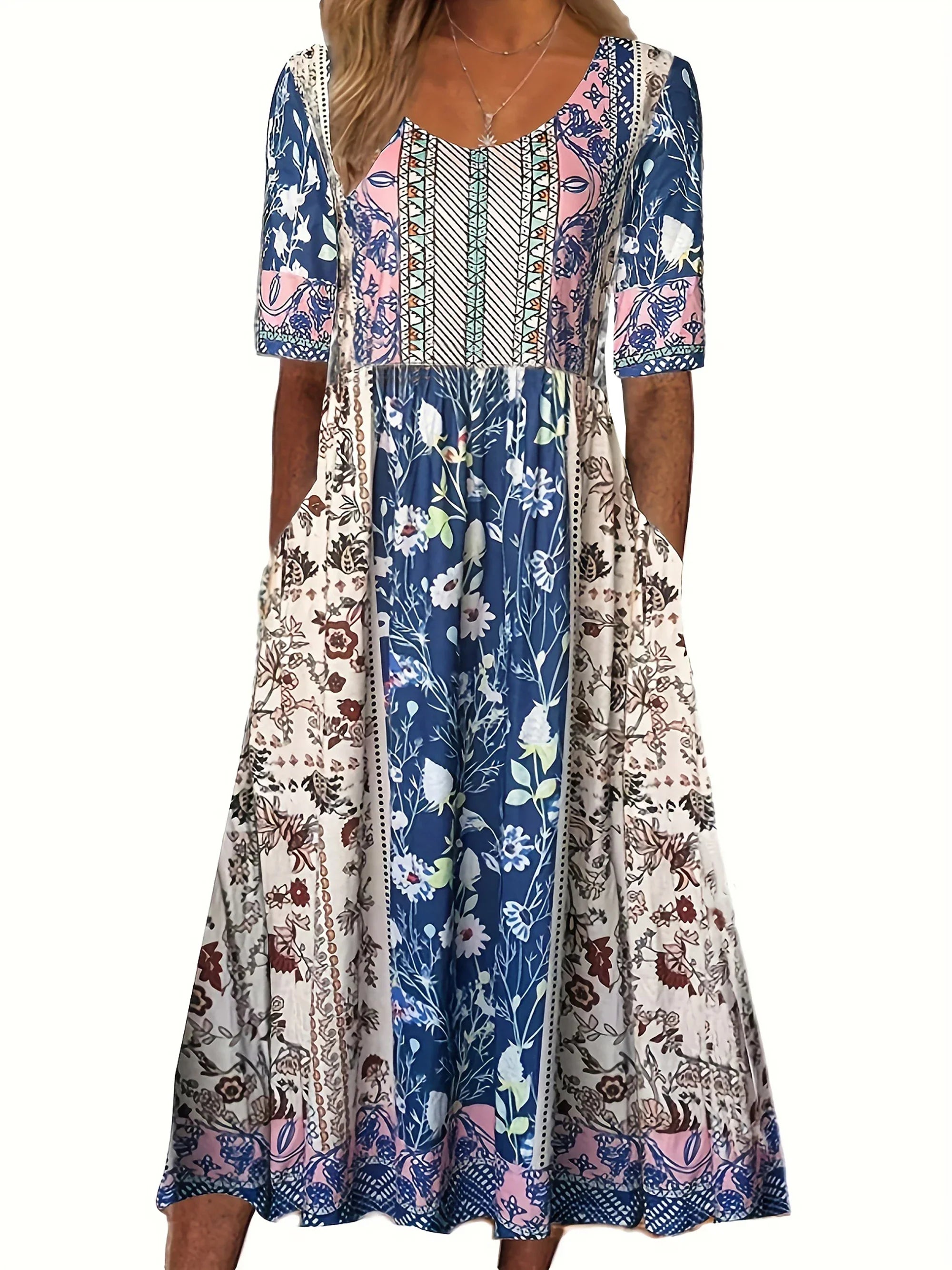 Solea™ | Boheme-inspireret sommerkjole med smukke prints