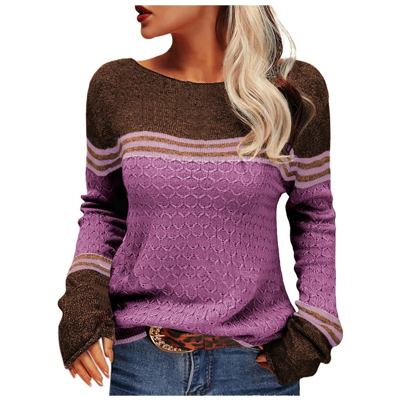 Vand ™ | Casual Strikket T-shirt med Striber