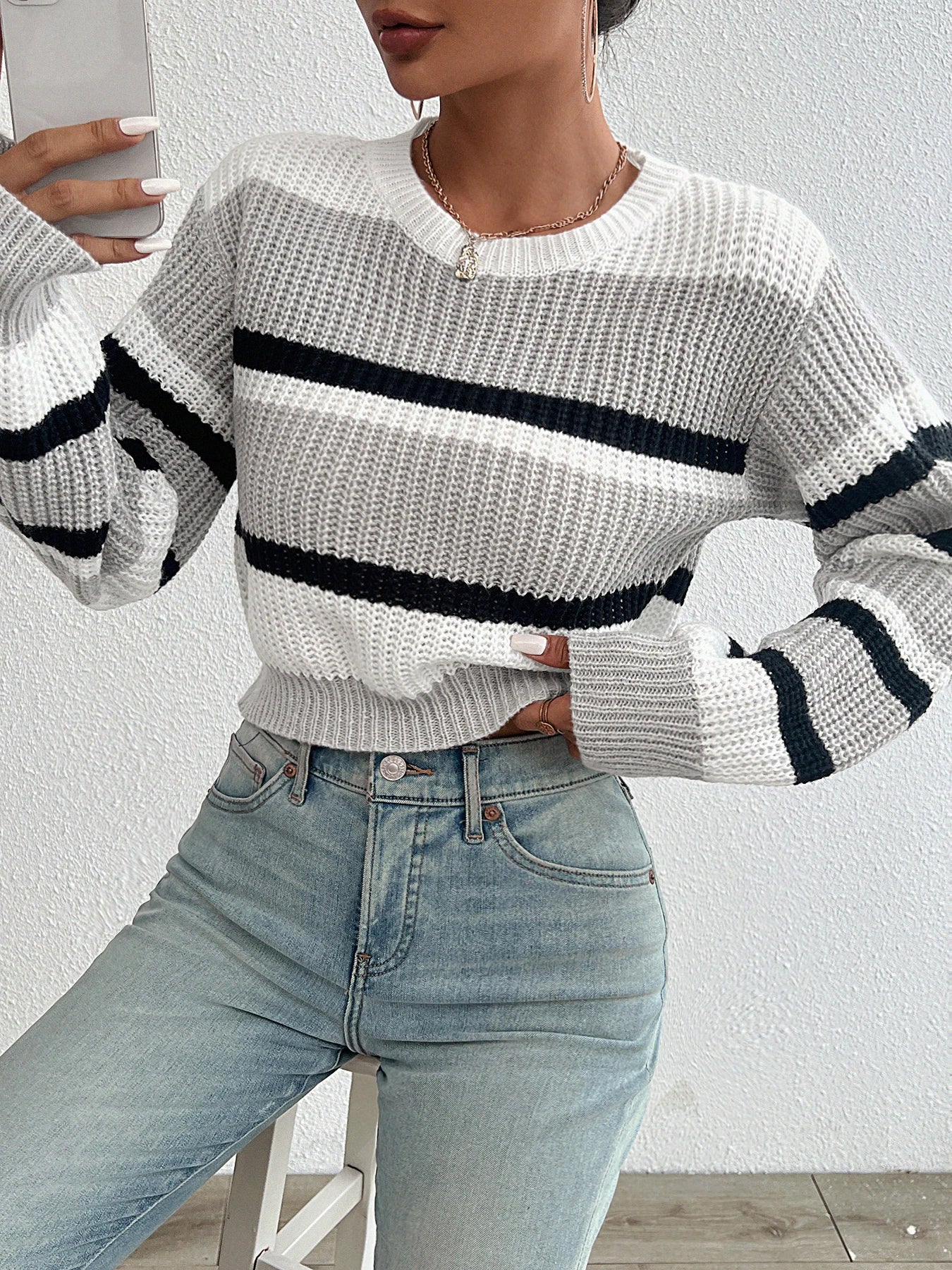 Lund™ | Strikket trøje med Drop-Shoulder
