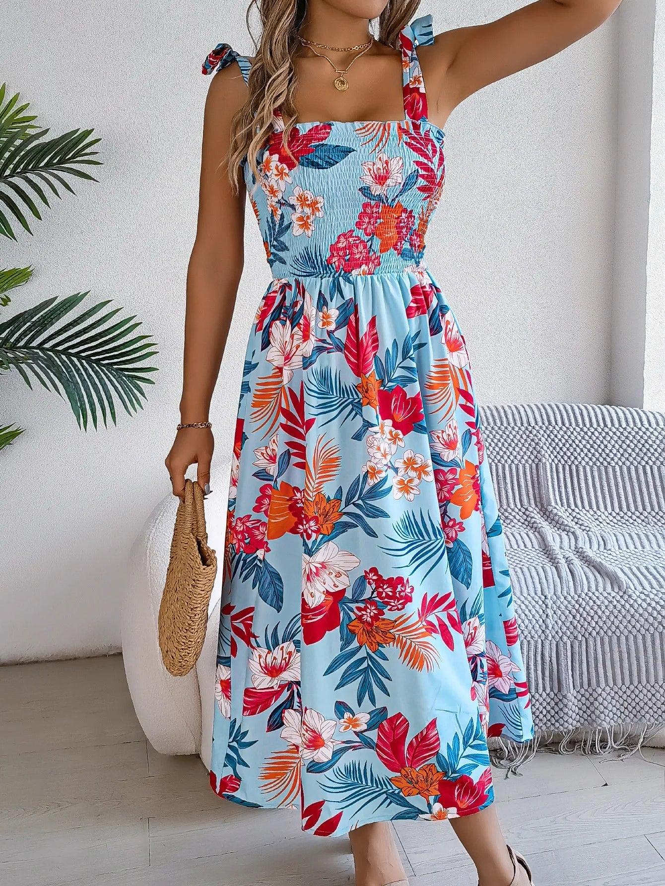 Loria™ | Elegant Sommerkjole med Blomsterprint