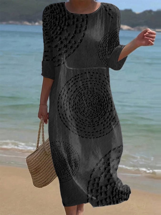 Sylvia™ | Løs afslappet sommerkjole med print