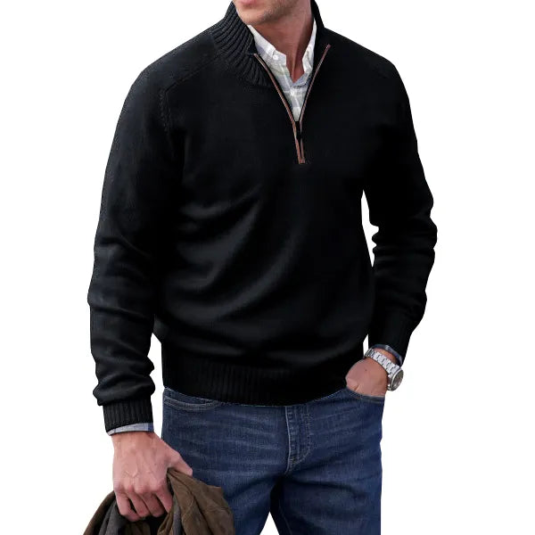 Jonas™ | kashmir-sweater med lynlås