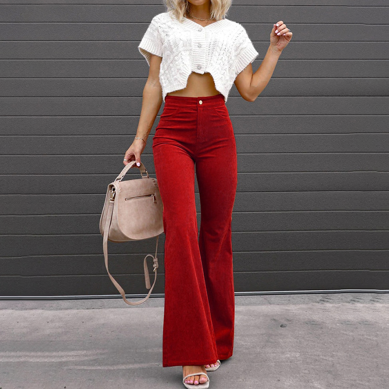 Stine™ | Stilfulde High-Waist Flared Bukser
