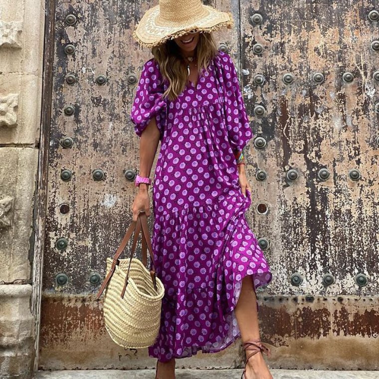 Emma™ | Blomstrende Boho Maxikjole