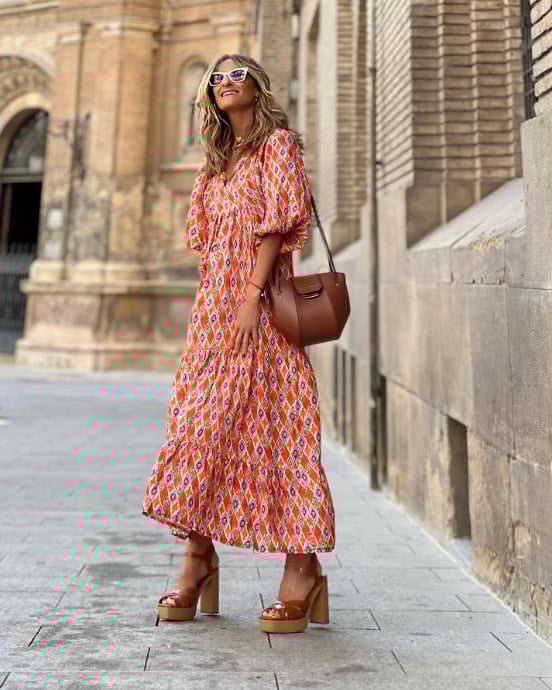 Emma™ | Blomstrende Boho Maxikjole