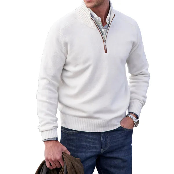 Jonas™ | kashmir-sweater med lynlås
