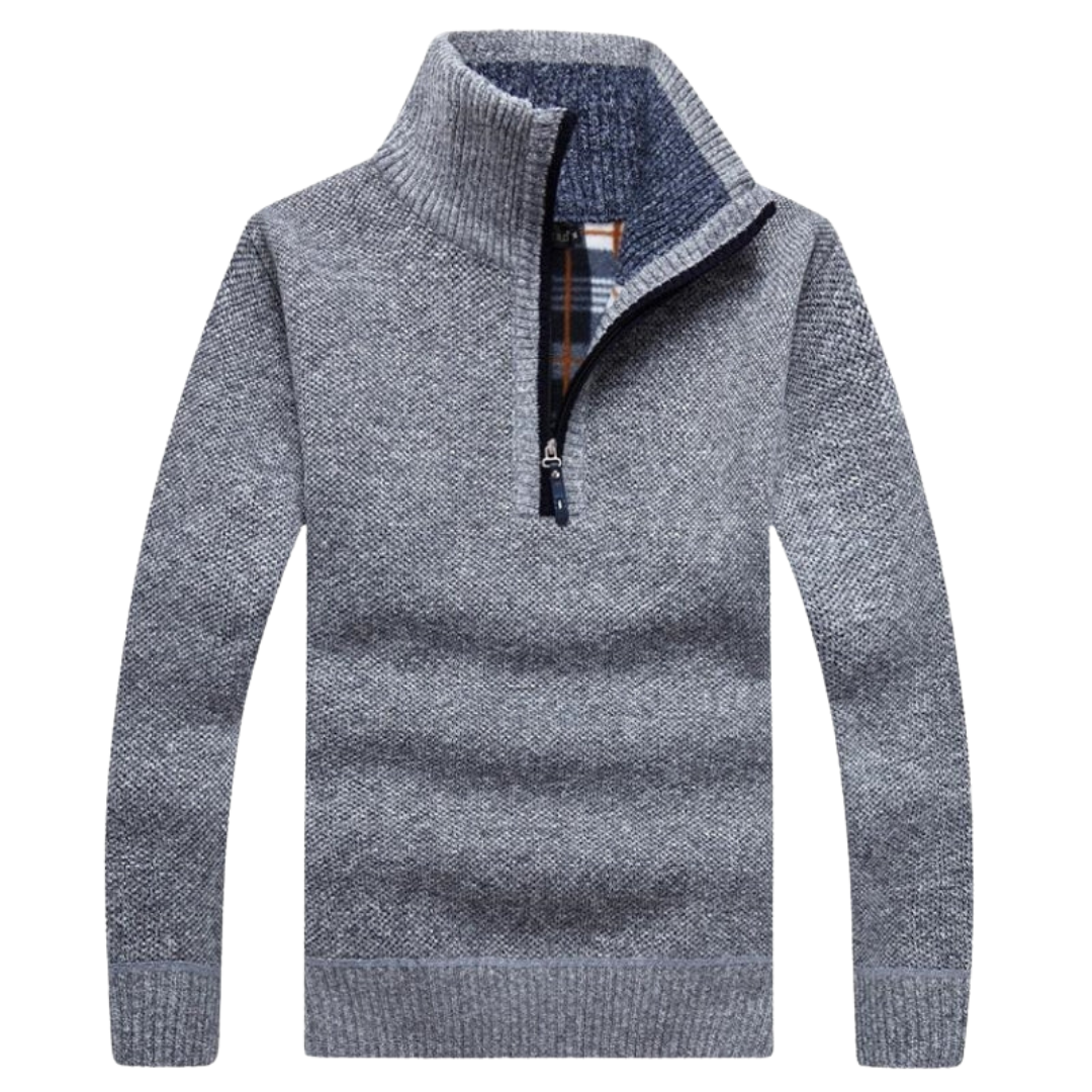 Lauritz™ | Fleece sweater med halvlængde lynlås.