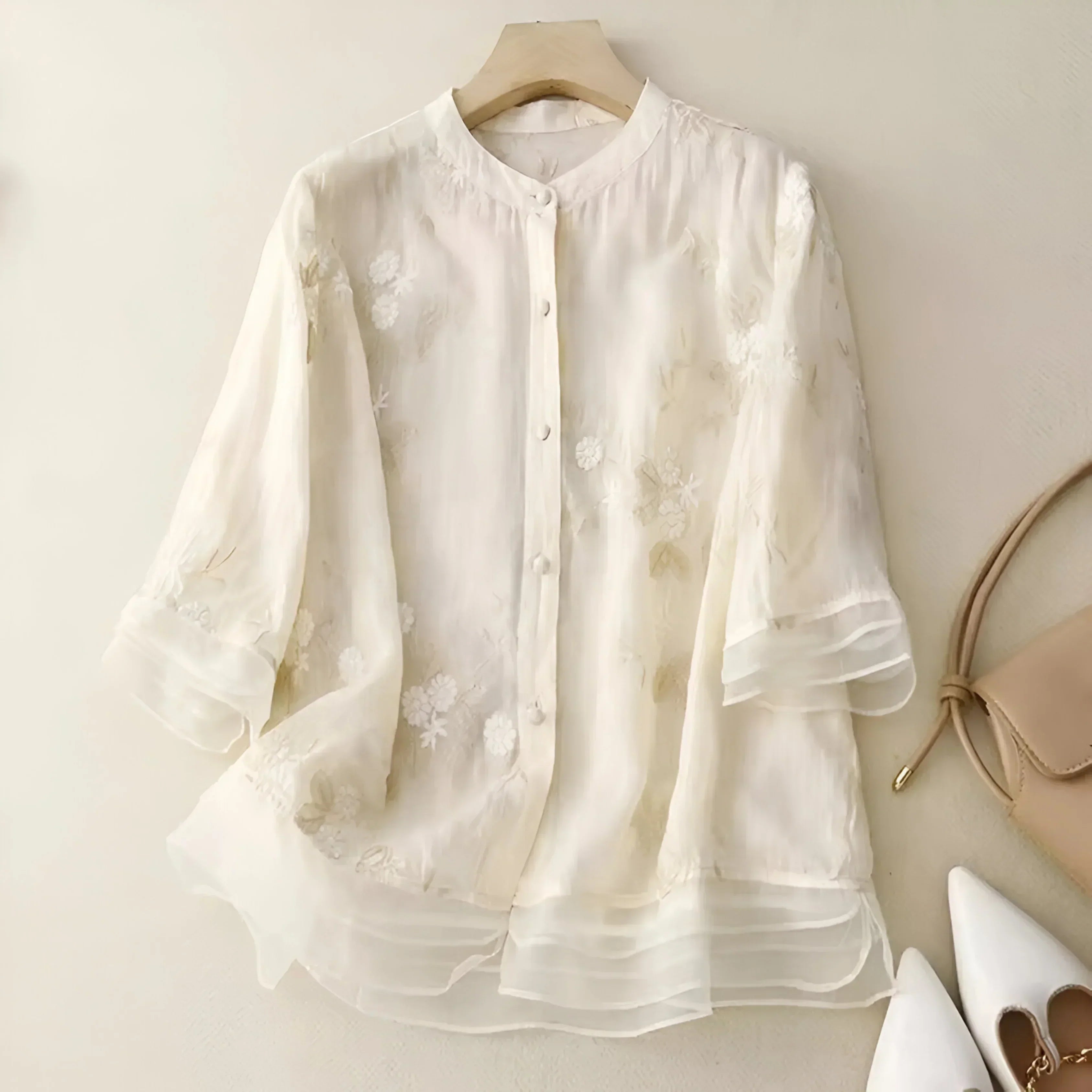 Emma™ | Let og Elegant Bomuldsbluse