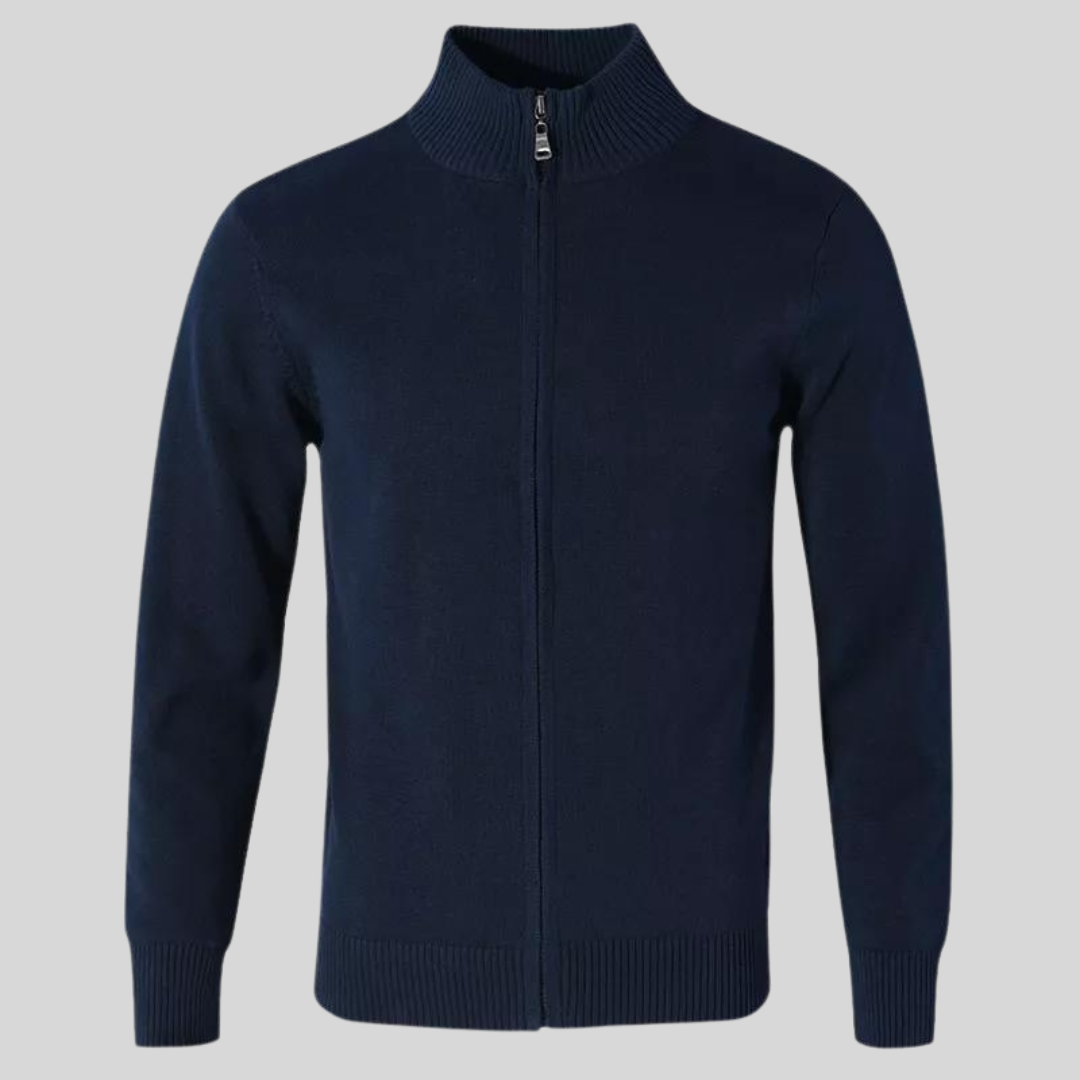 Tage™ | Cardigan med ribbet krave