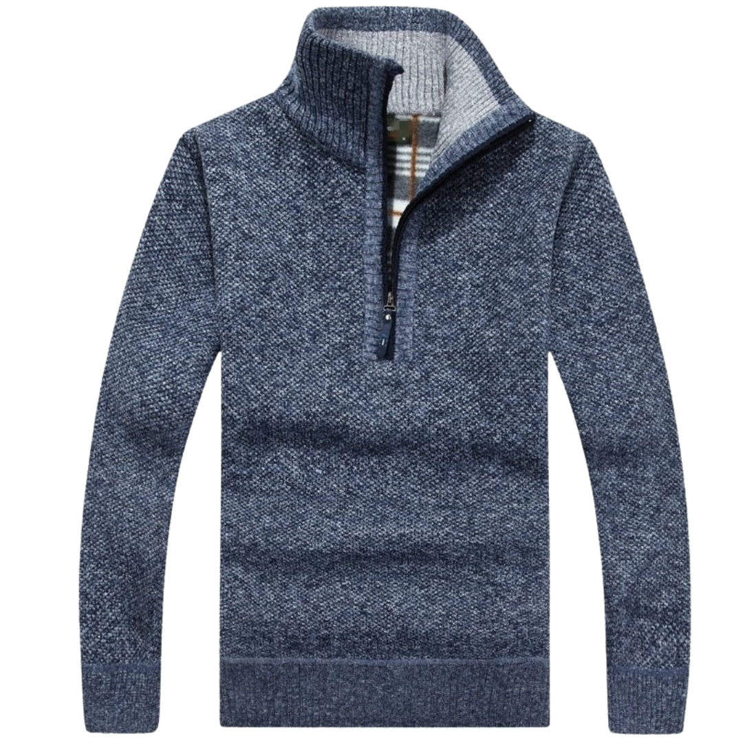 Lauritz™ | Fleece sweater med halvlængde lynlås.