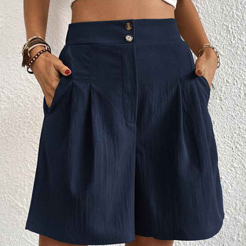Idun™ | Stilfulde Højtaljede Plisserede Shorts