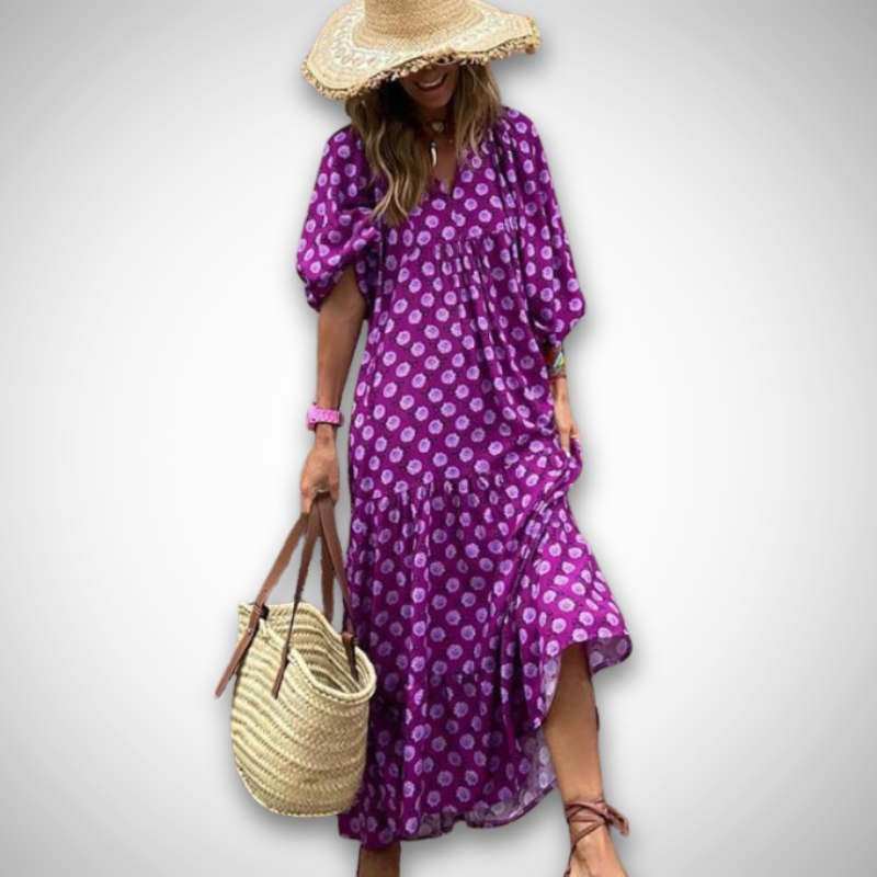 Emma™ | Blomstrende Boho Maxikjole