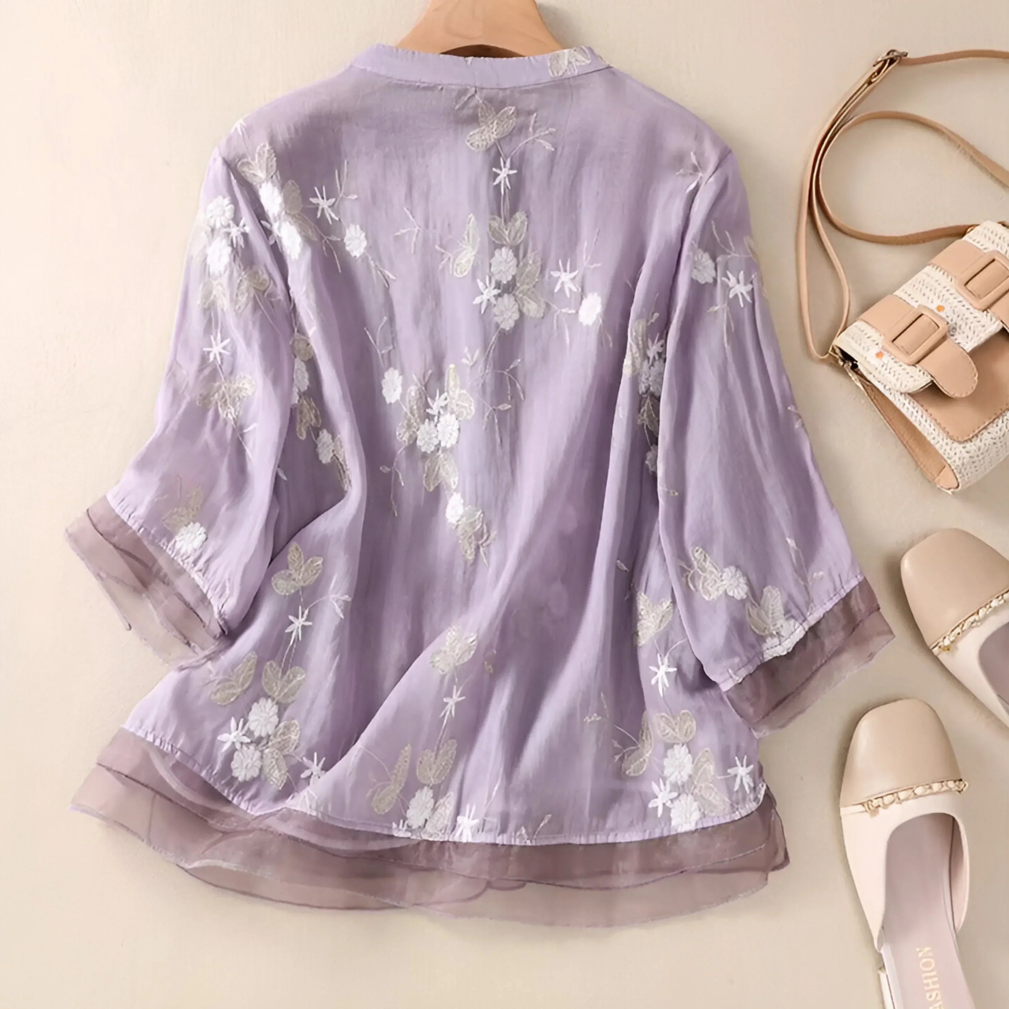 Emma™ | Let og Elegant Bomuldsbluse