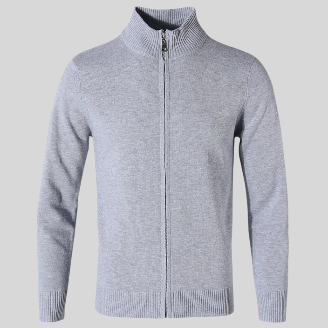 Tage™ | Cardigan med ribbet krave
