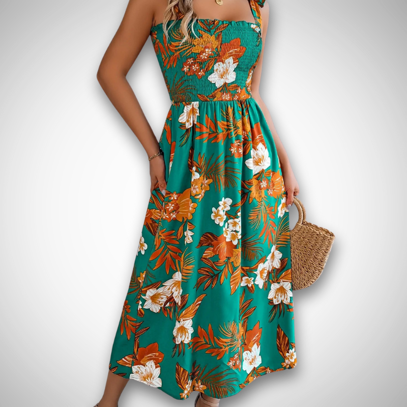 Loria™ | Elegant Sommerkjole med Blomsterprint